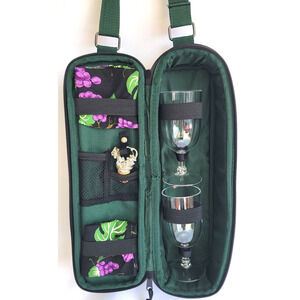 Picnic Sport Travel Shoulder Wine Tote Bottle Carrier With Accessories